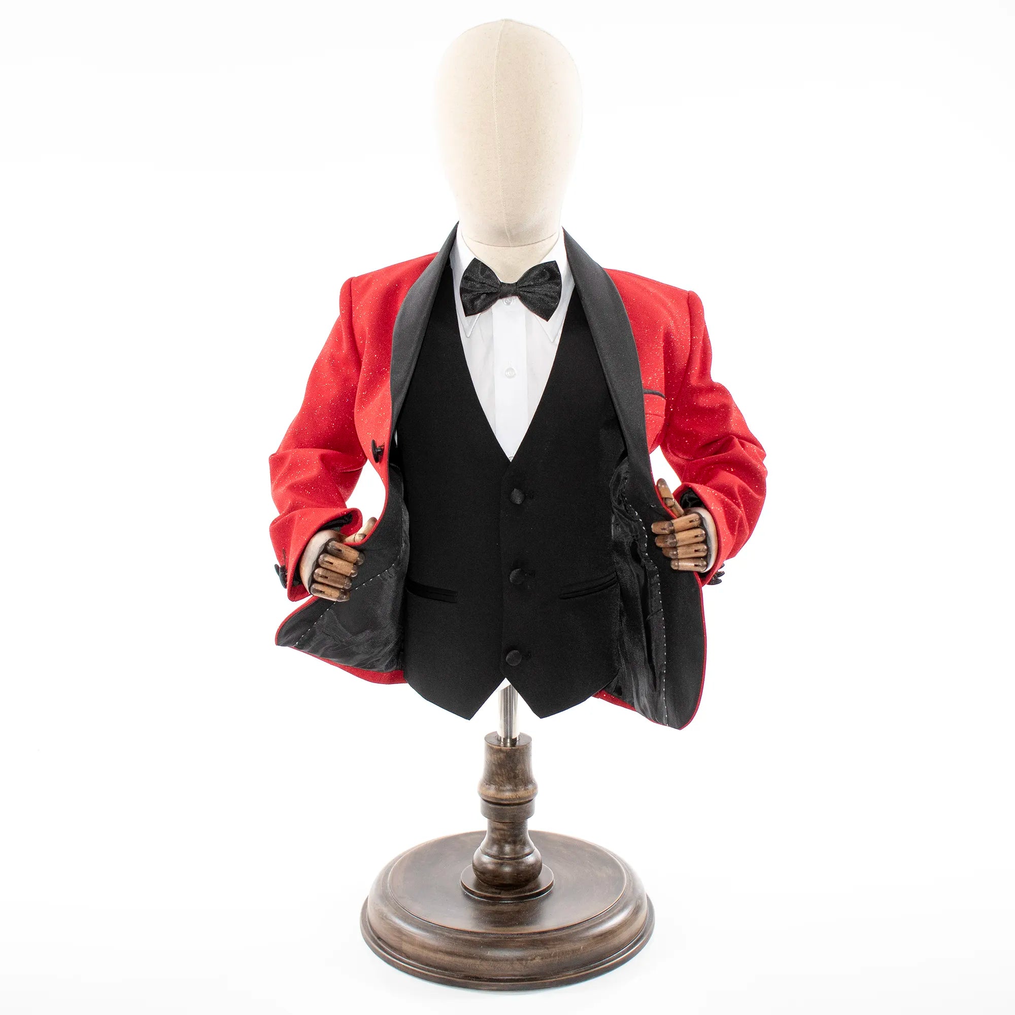 Kids' Red Glitter Tuxedo