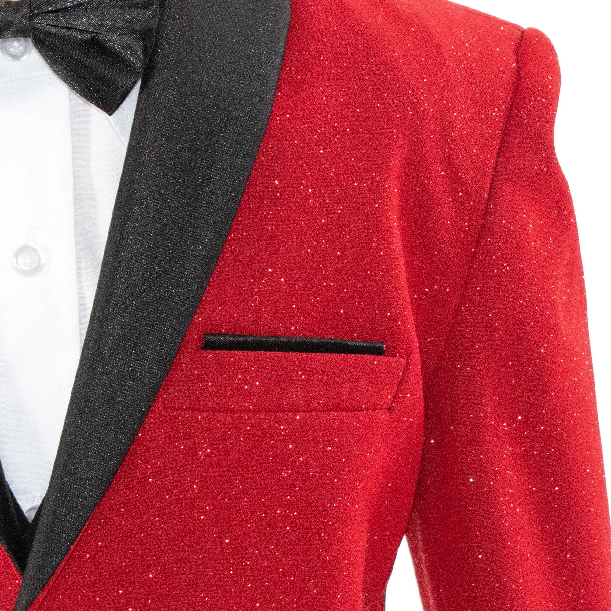 Kids' Red Glitter Tuxedo