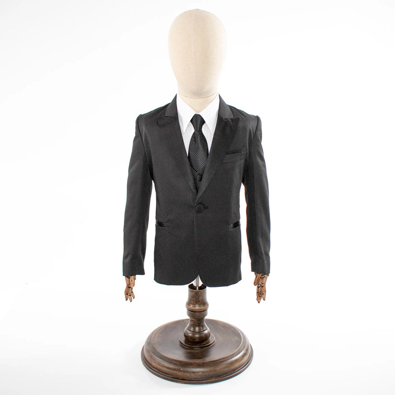 Kids' Black 3-Piece Suit