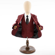 Kids' Dark Burgundy 3-Piece Suit