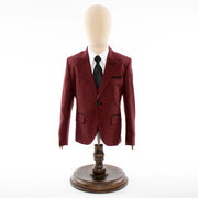Kids' Dark Burgundy 3-Piece Suit