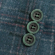 Kid's Teal Green Plaid 3-Piece Suit