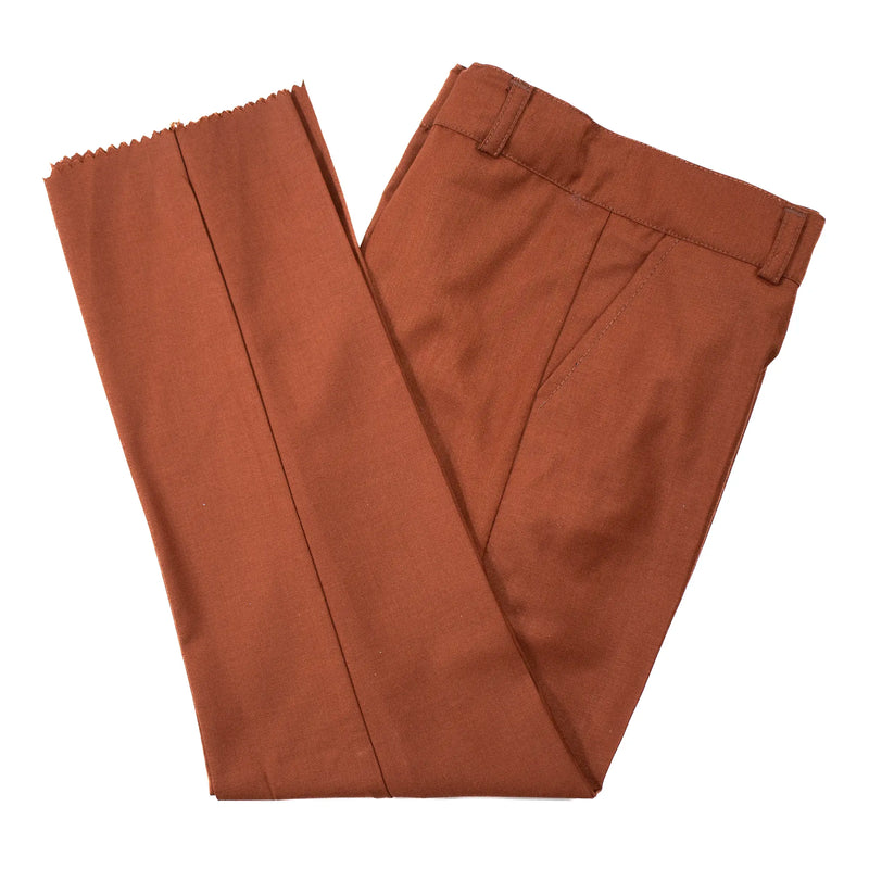 Brown 3-Piece Kids' Suit With Notch Lapels