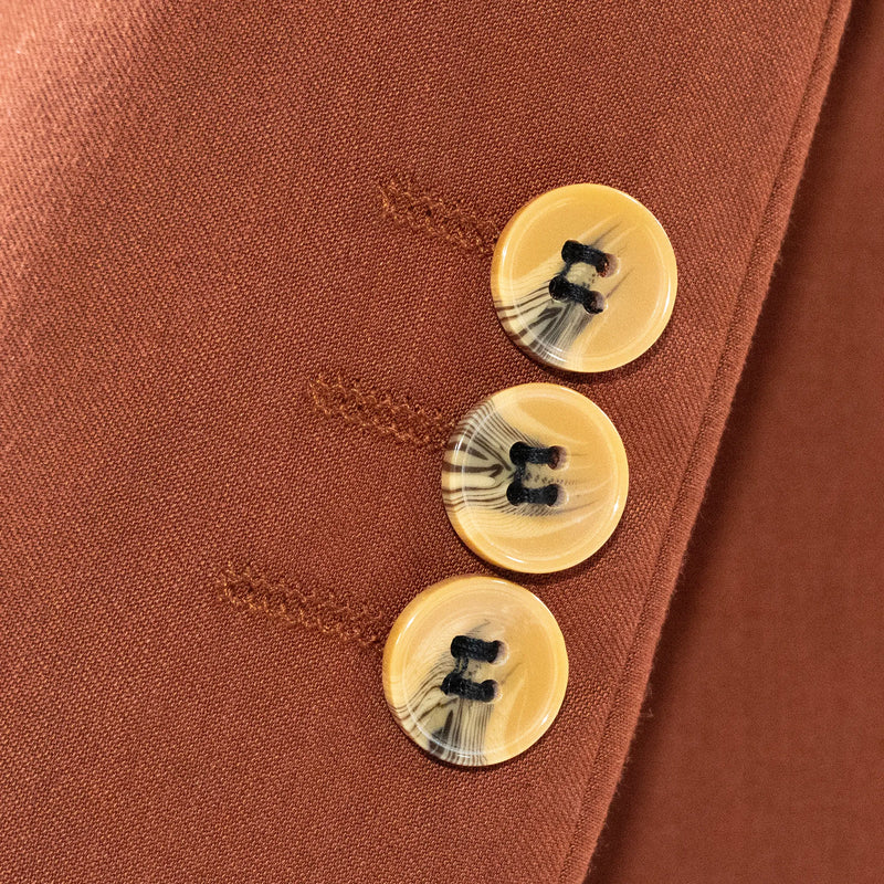 Brown 3-Piece Kids' Suit With Notch Lapels