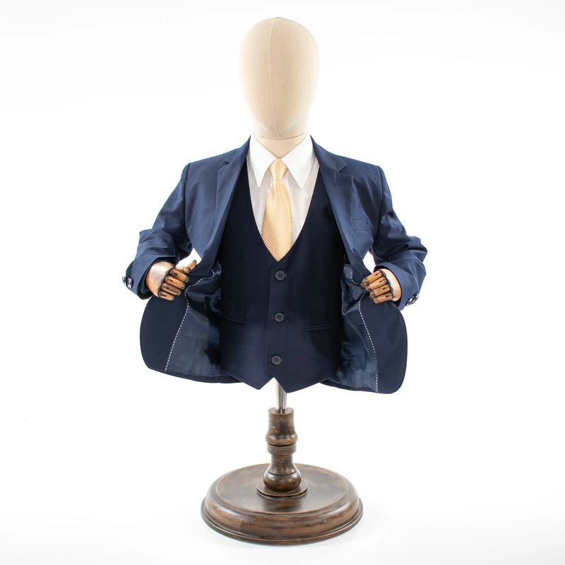 Kids' Navy Blue 3-Piece Suit