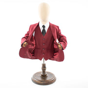 Kids' Burgundy 3-Piece Suit