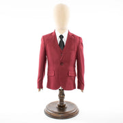 Kids' Burgundy 3-Piece Suit