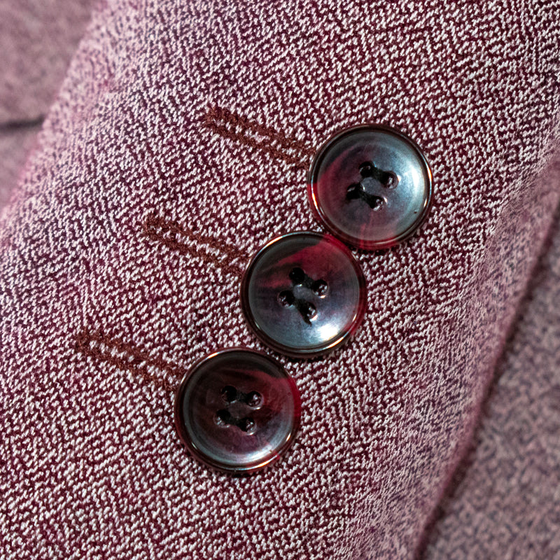 Kids' Burgundy Twill 3-Piece Suit