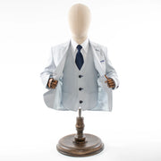 Kids' Gray Twill 3-Piece Suit