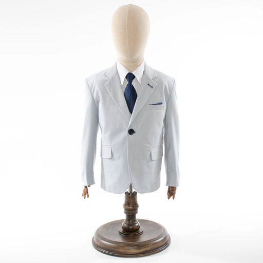 Kids' Gray Twill 3-Piece Suit