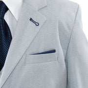 Kids' Gray Twill 3-Piece Suit