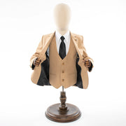Kids' Khaki Twill 3-Piece Suit 