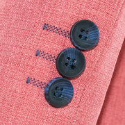 Ruby Red Twill Kids' Suit With Peak Lapels