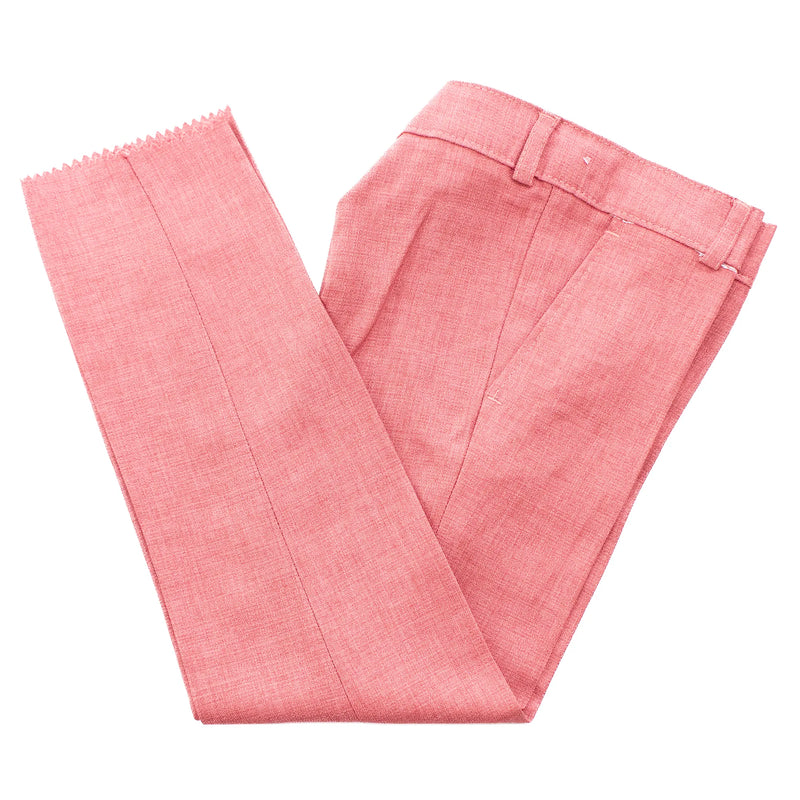 Ruby Red Twill Kids' Suit With Peak Lapels