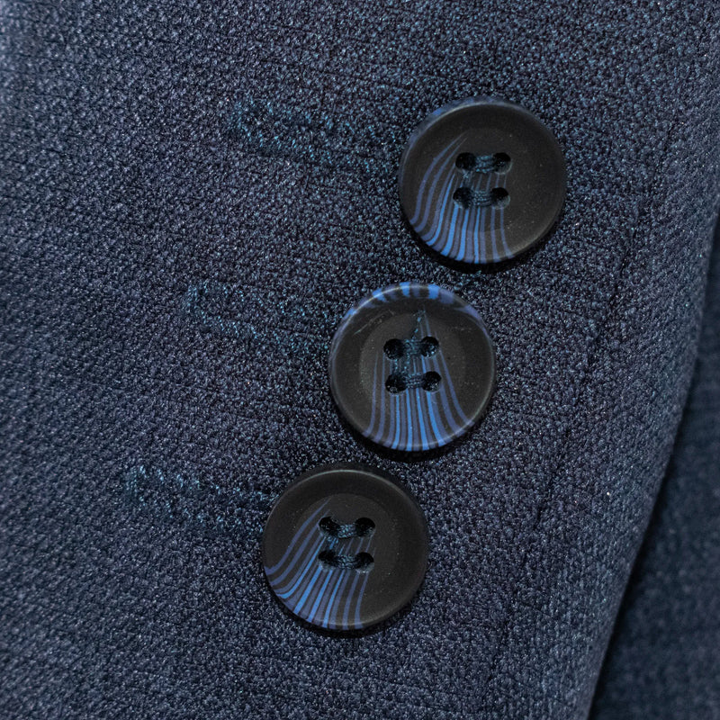 Kids' Navy Blue Twill 3-Piece Suit 