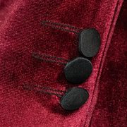 Kid's Burgundy Velvet 3-Piece Tuxedo
