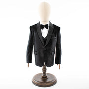 Kids' Black Velvet 3-Piece Tuxedo