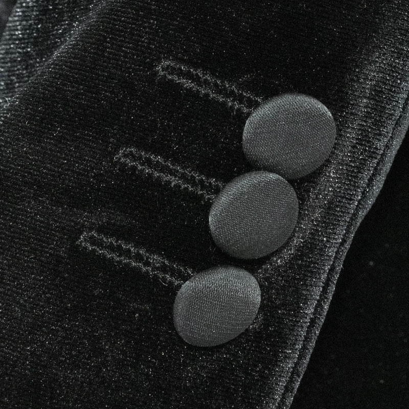 Kids' Black Velvet 3-Piece Tuxedo