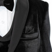 Kids' Black Velvet 3-Piece Tuxedo