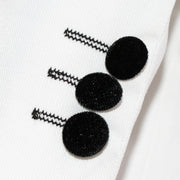 Kids' White And Black Velvet 3-Piece Tuxedo