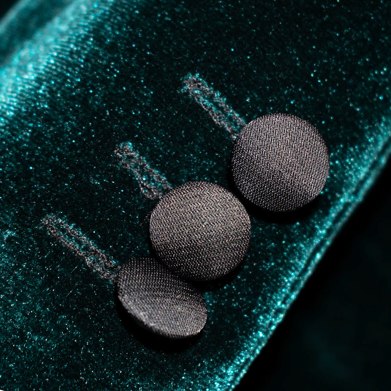 Green Velvet Double-Breasted 3-Piece Kids' Tuxedo