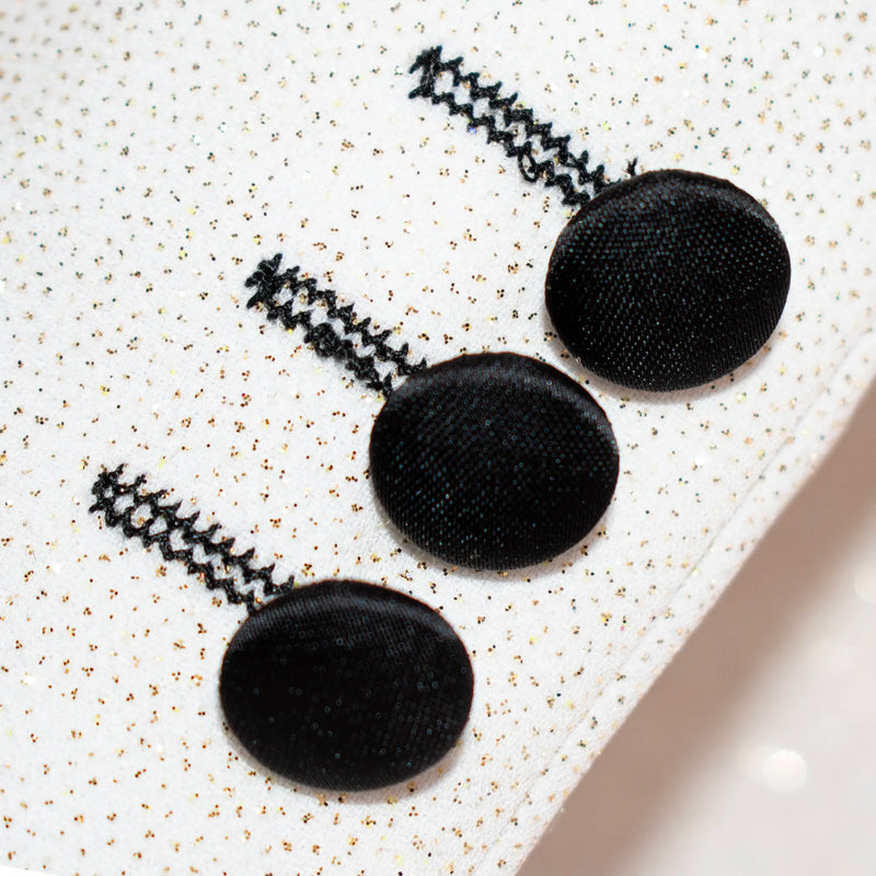 Cream Glitter 3-Piece Kids' Tuxedo with Matching Waistcoat