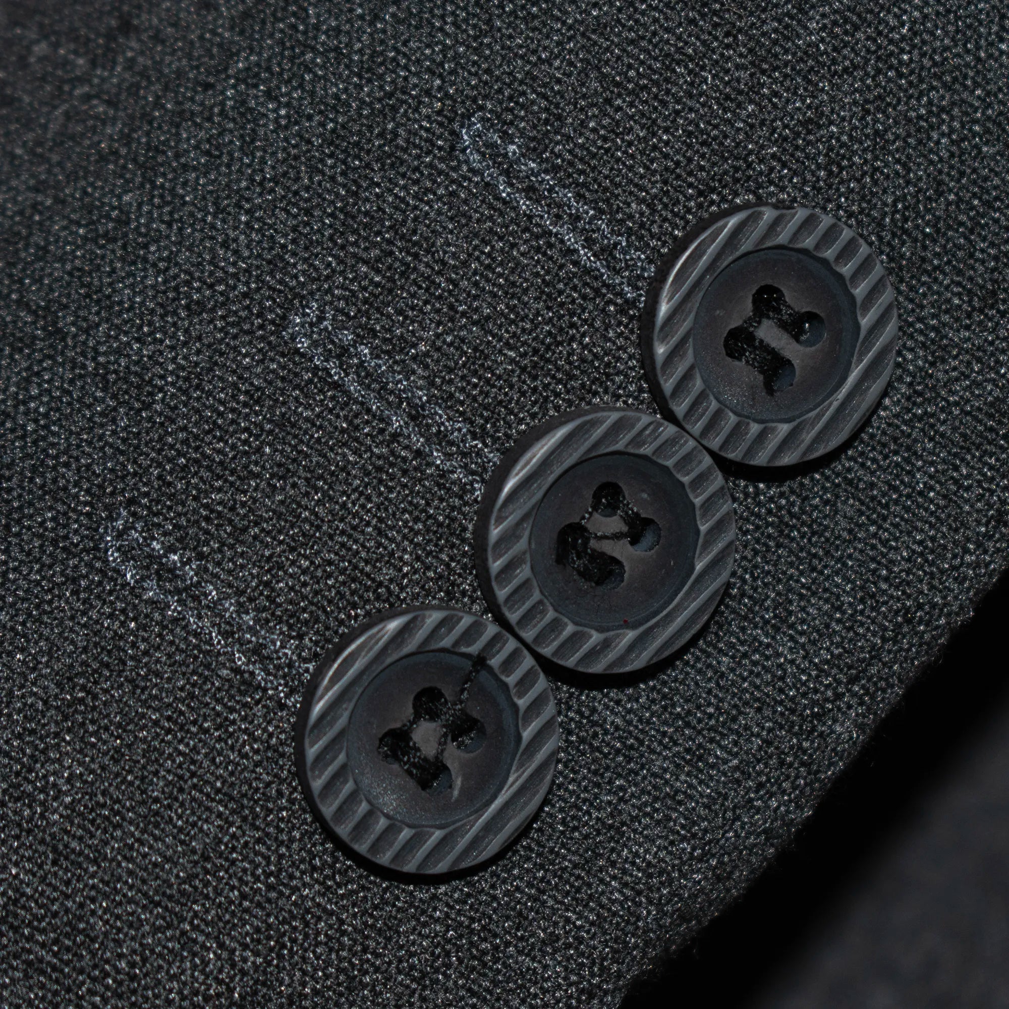 Charcoal Mandarin Collar 2-Piece Kid's Suit