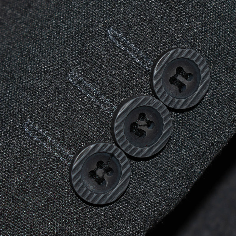 Charcoal Mandarin Collar 2-Piece Kid's Suit