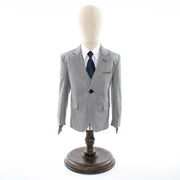 Kids' Gray Twill 3-Piece Suit 