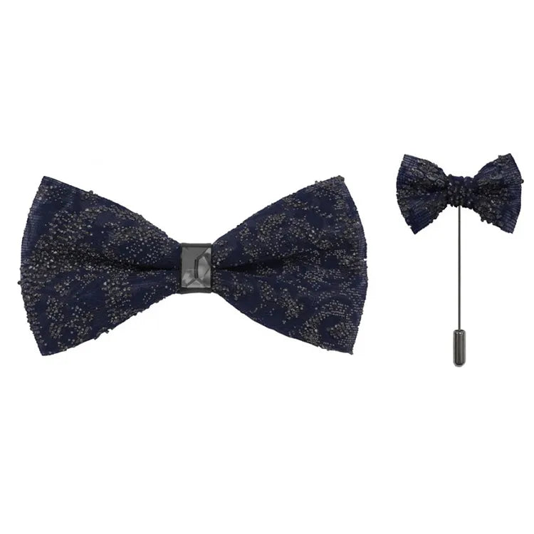 Patterned Rhinestone and Jewel Designer Bow Tie