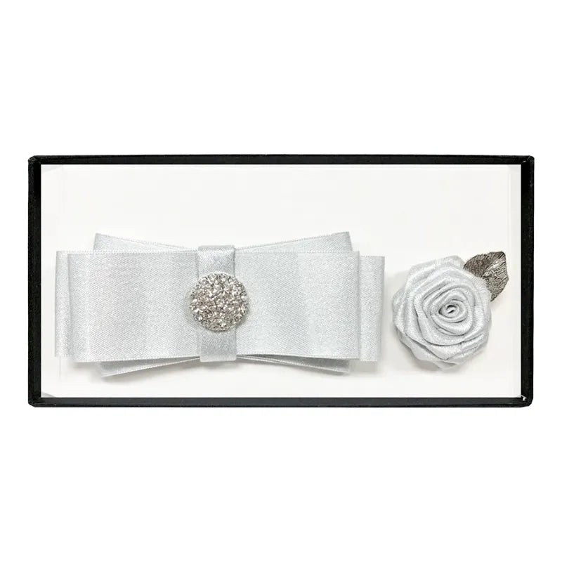 Brooch Bow Tie with Lapel Pin