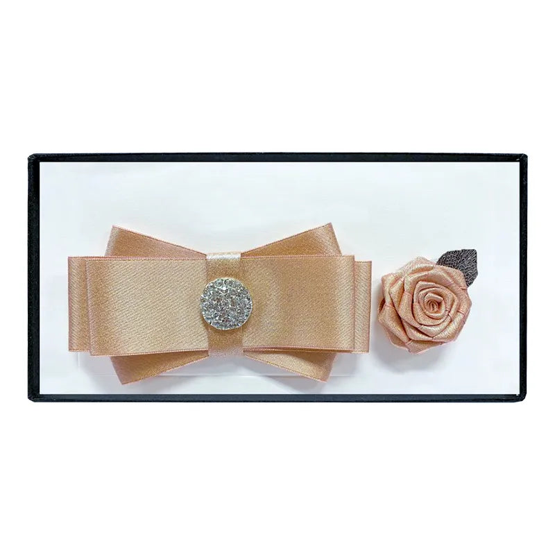 Brooch Bow Tie with Lapel Pin