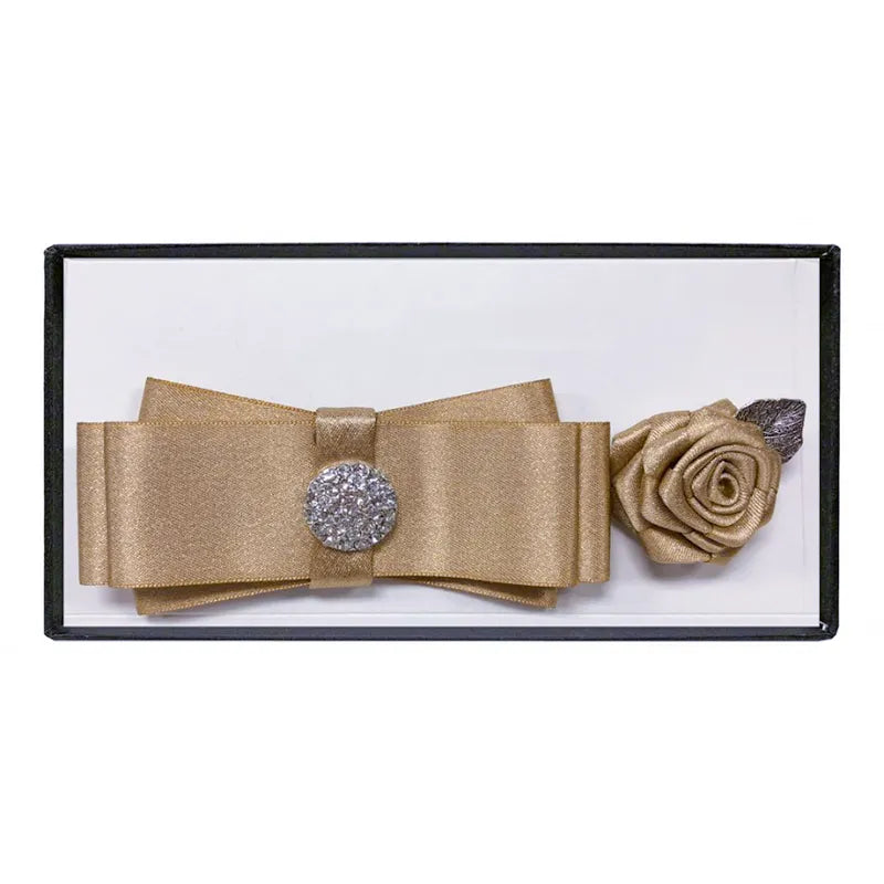 Brooch Bow Tie with Lapel Pin