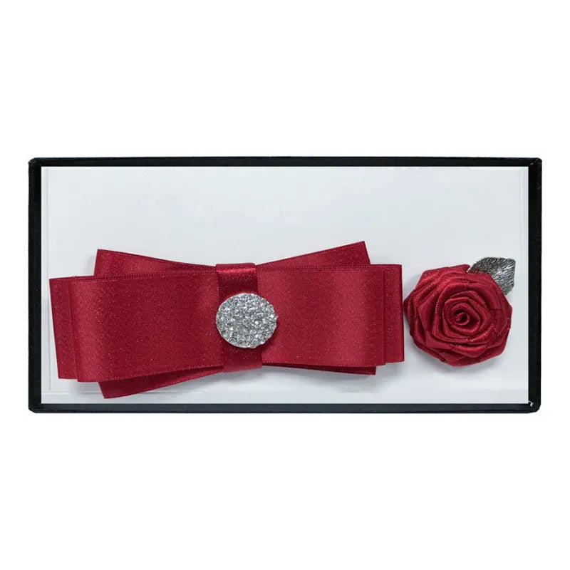 Brooch Bow Tie with Lapel Pin