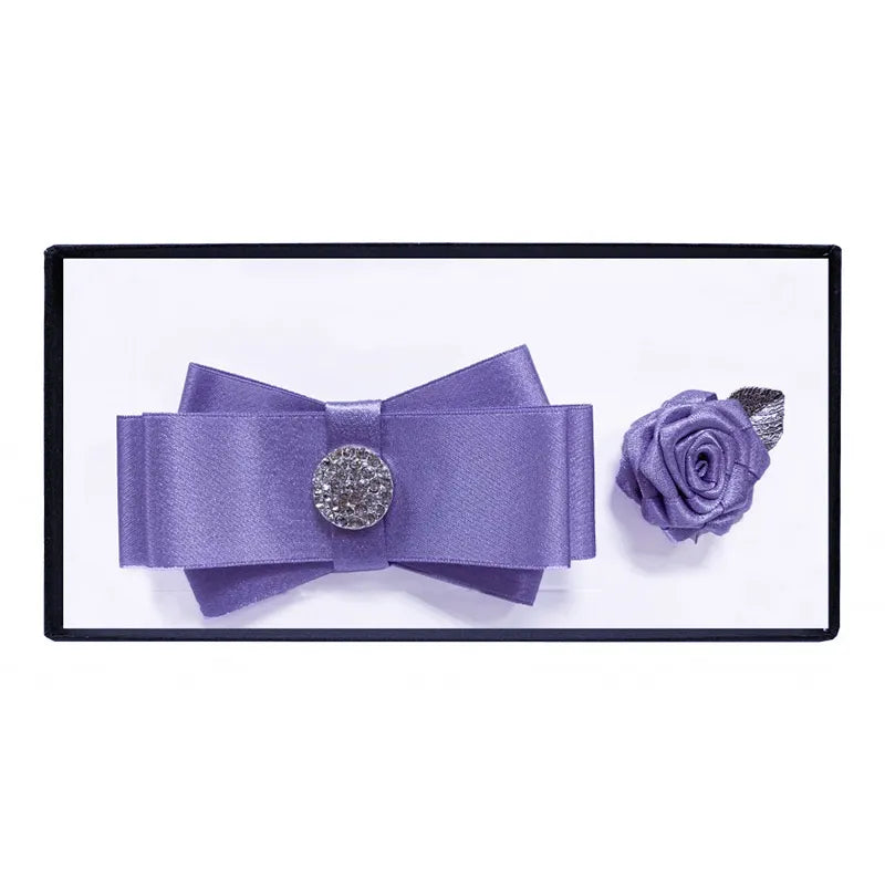 Brooch Bow Tie with Lapel Pin