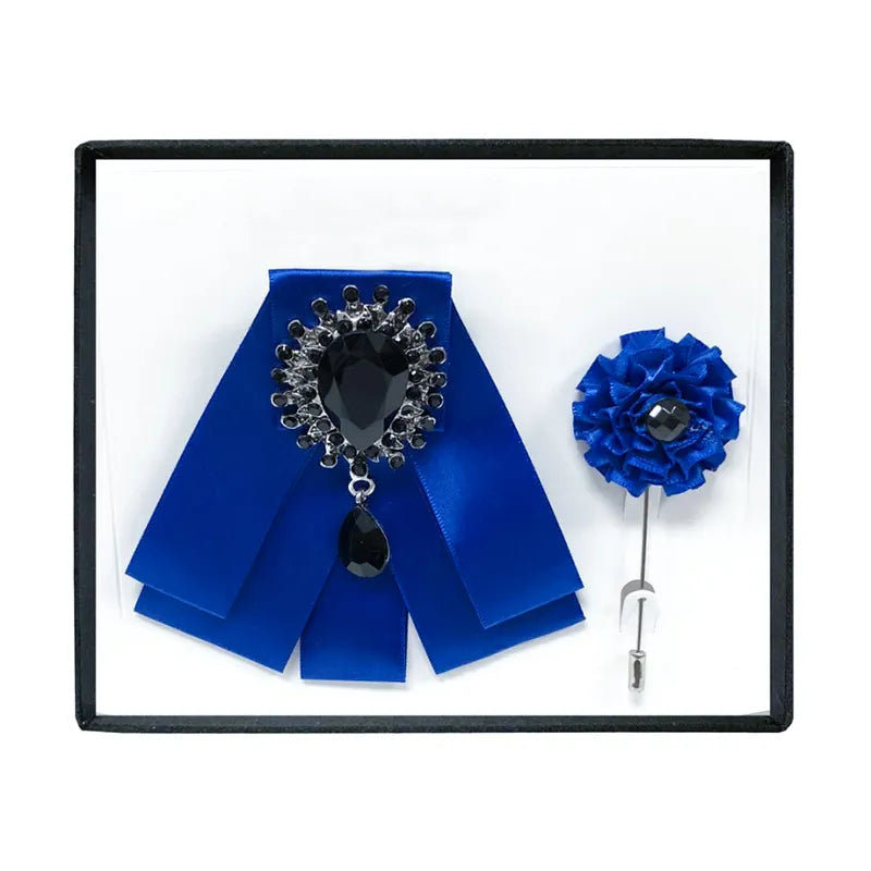 Large Brooch Bow Tie with Lapel Pin