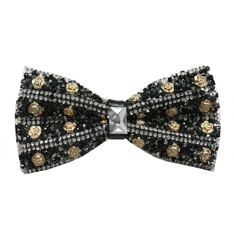 Roses and Rhinestones Bow Tie