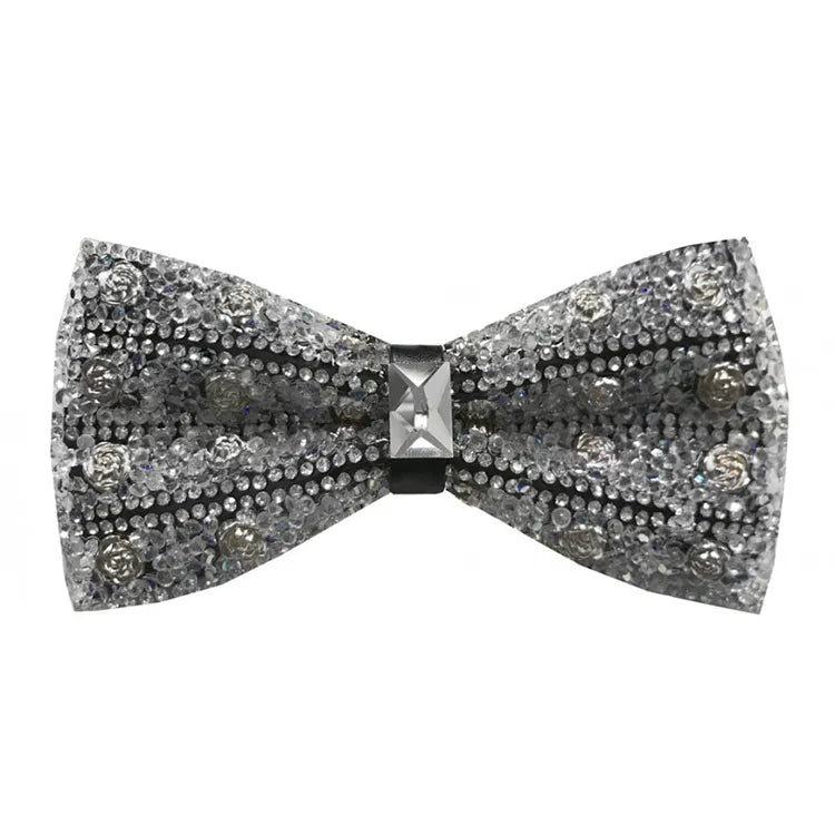Roses and Rhinestones Bow Tie
