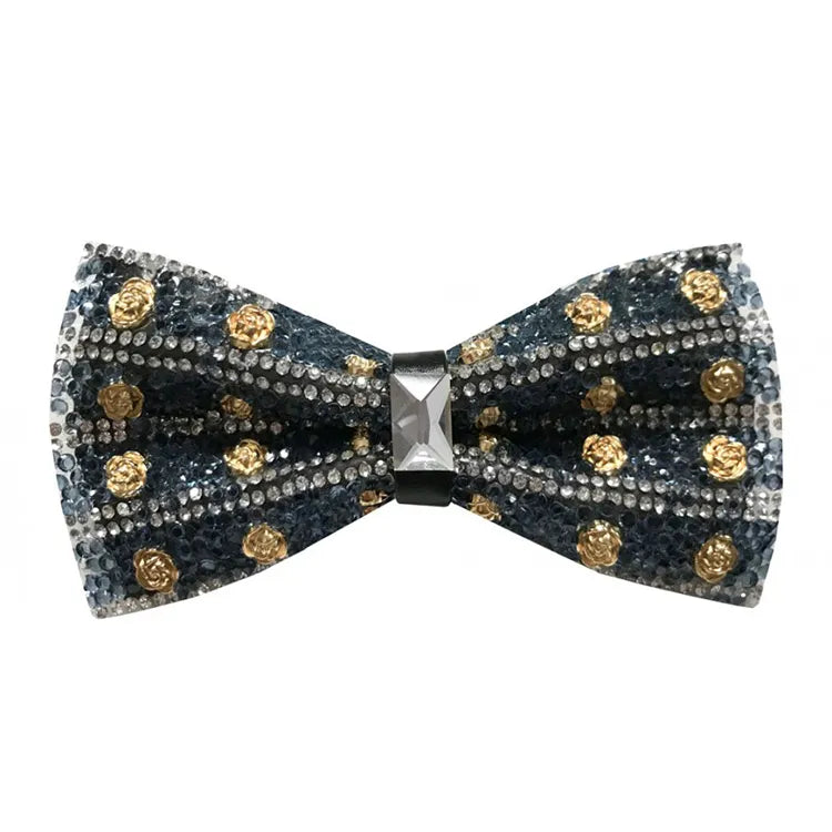 Roses and Rhinestones Bow Tie