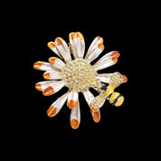 Flower and Bee Lapel Pin