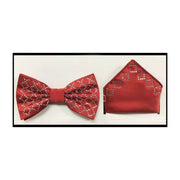 Men's Rhinestone Bow-Tie And Handkerchief Set