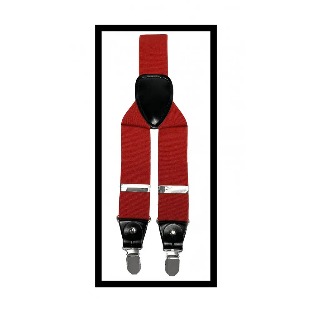Convertible Clip & Button Suspenders