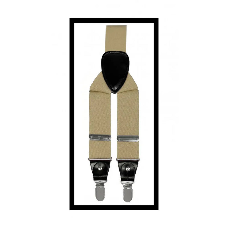 Convertible Clip & Button Suspenders