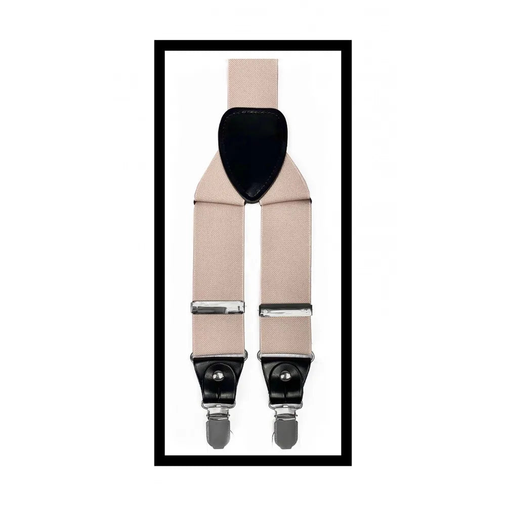 Convertible Clip & Button Suspenders