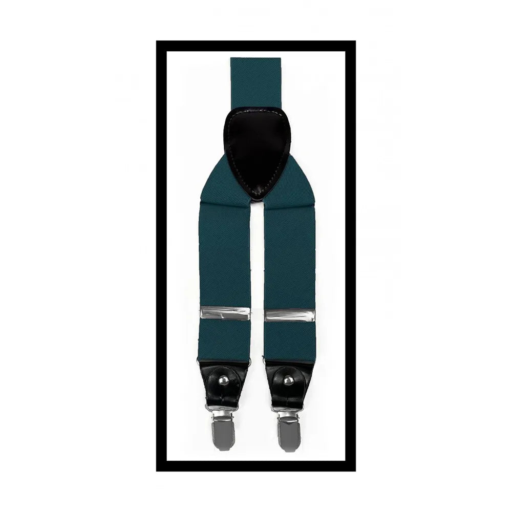 Convertible Clip & Button Suspenders
