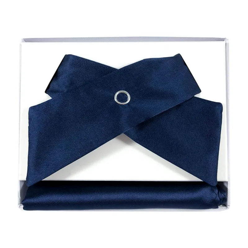 Satin Twist Bow Tie with Handkerchief