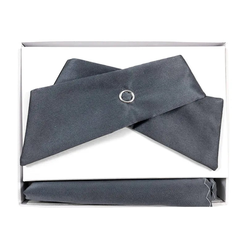 Satin Twist Bow Tie with Handkerchief