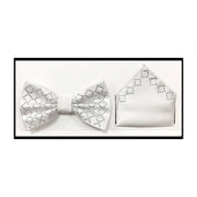 Men's Rhinestone Bow-Tie And Handkerchief Set