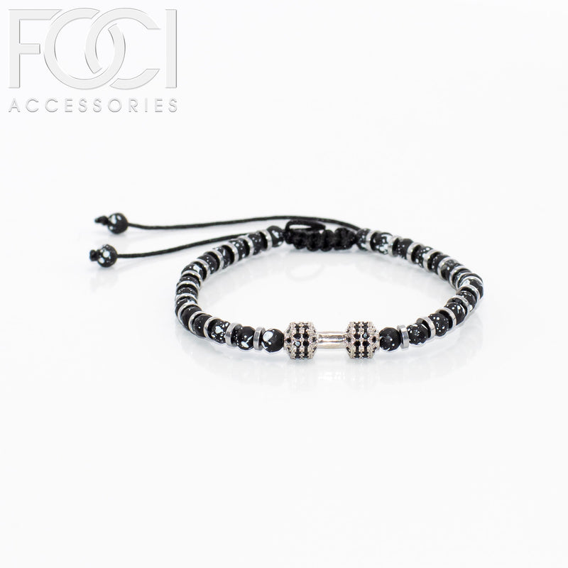 Unisex Beaded Centerpiece Bracelet