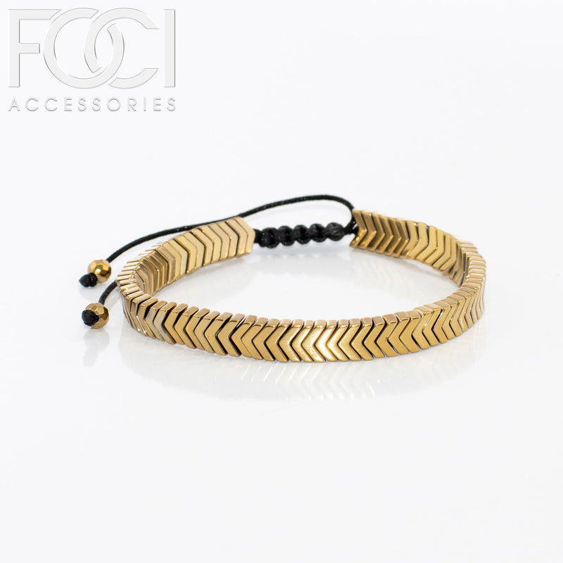 Unisex Chevron Beaded Bracelet